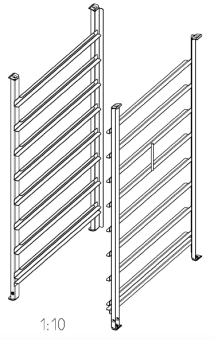 Навесная рама 10-2-1, 8 уровней RATIONAL 60.12.143